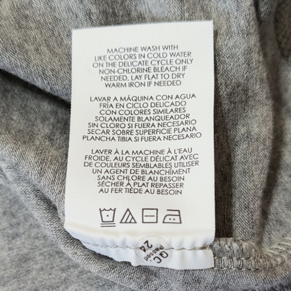 ❄️Cabi #3815 Lacey Tee Shirt Top Size M Sleeveless Gray Black Lace Cotton - Picture 6 of 7